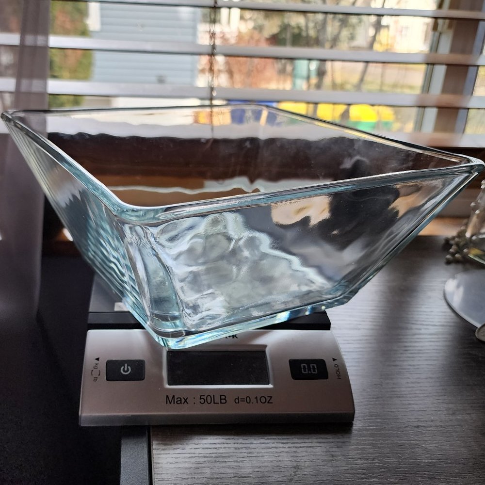 LIBBEY #17960534 CRYSTAL 97.7 OZ Square Glass Bowl